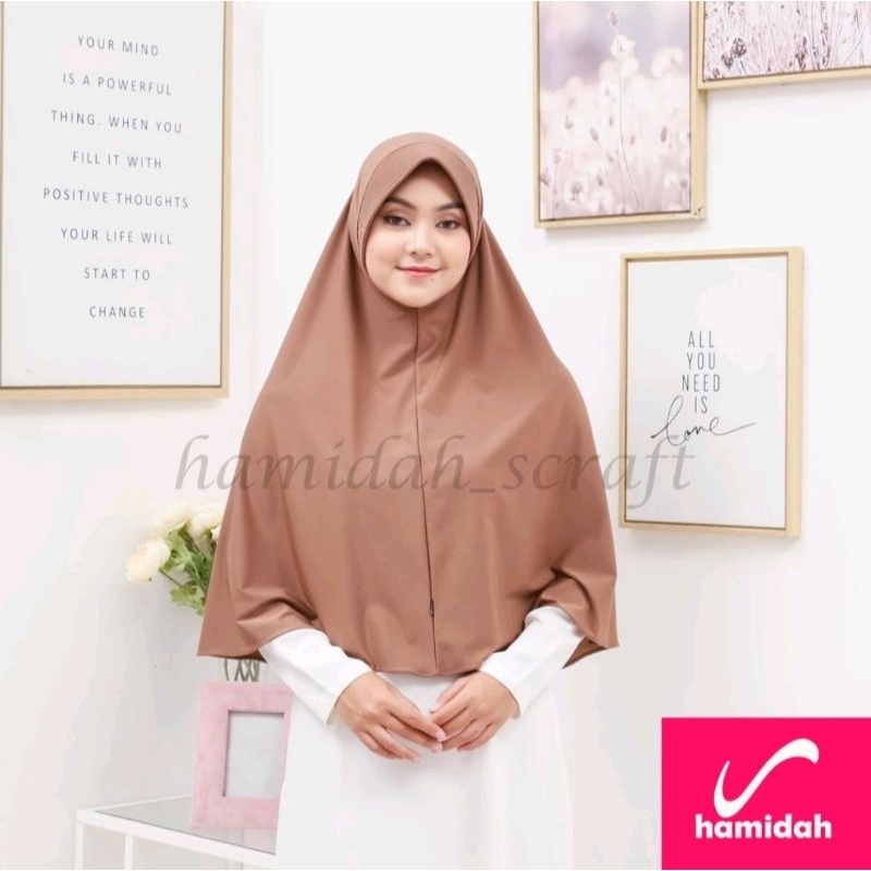 Bergo Hamidah Jumbo | Jilbab Instan Jersey Jumbo (XL)Hamidah Khimar | Bergo Hamidah Jumbo XL Spandek