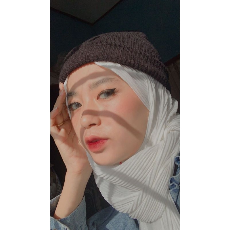 PASHMINA PLISKET - hijab pasmina tanpa garis - jilbab babydoll import - fashion anak perempuan - mus