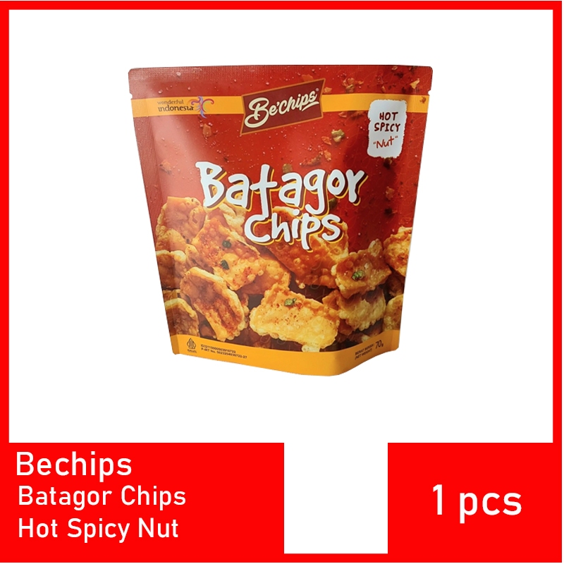 

Batagor Kriuk Renyah Bechips Pedas Rasa Hot Spicy Nuts / 70gr /1 pcs Bers Seller / Open Reseller