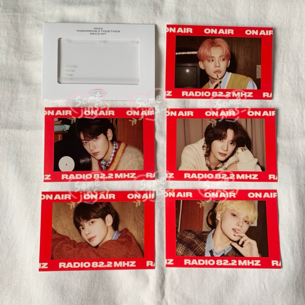TXT Deco kit 2024 postcard + envelope ot5 yeonjun beomgyu soobin taehyun hueningkai group Tomorrow x