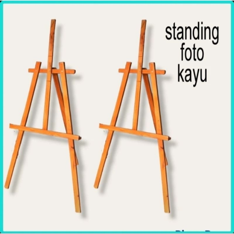 Stand foto kayu  , penyangga foto ,tiang foto cocok untuk dekorasi cafe, dekorasi lamaran , nikahan