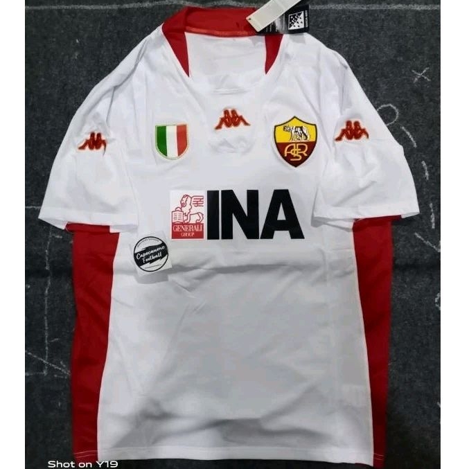 BAJU JERSEY AS ROMA RETRO 2001 01 2002 02 2003 03 1998 98 1999 99 AWAY