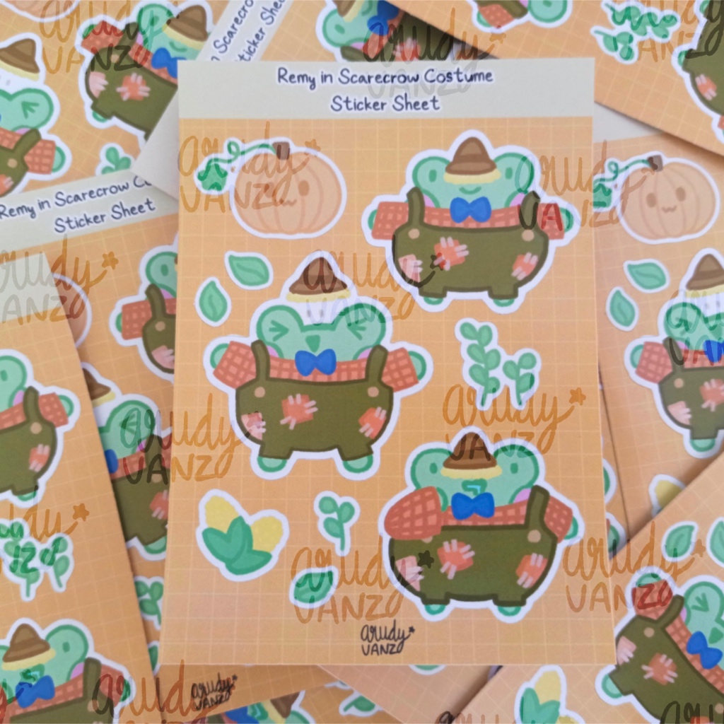 

arudyvanz - Baksonimals Remy in Scarecrow Costume Sticker Sheet