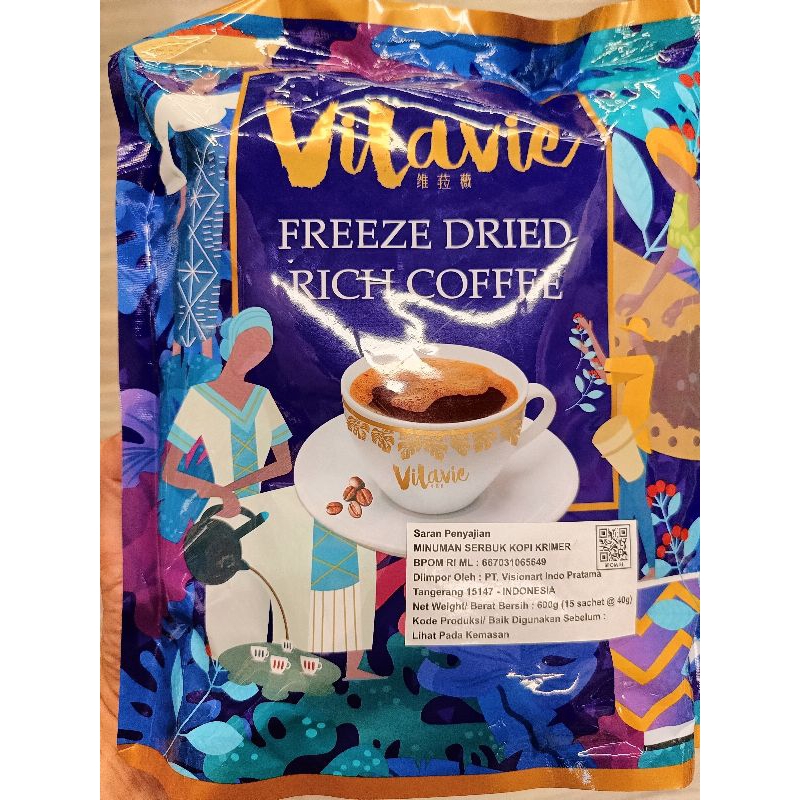 

Vilavie Frezze Diried Rich Coffee 600 gr ( 15 Sachet @ 40 gr) & Classic Coffee 525 Gr ( 15 Sachet @35 Gr)