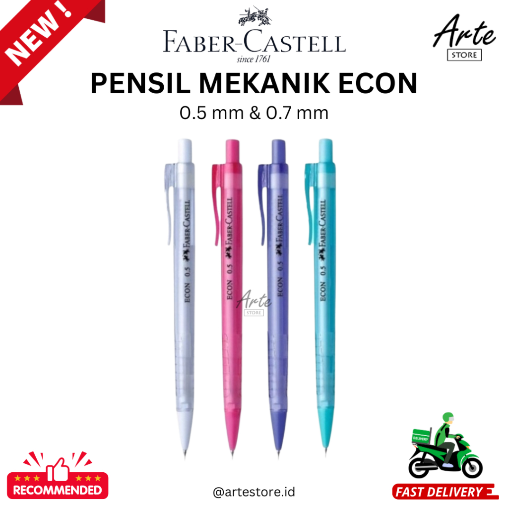 

Pensil Mekanik - Faber Castell Pencil Mechanical ECON 0.5 / 0.7 mm