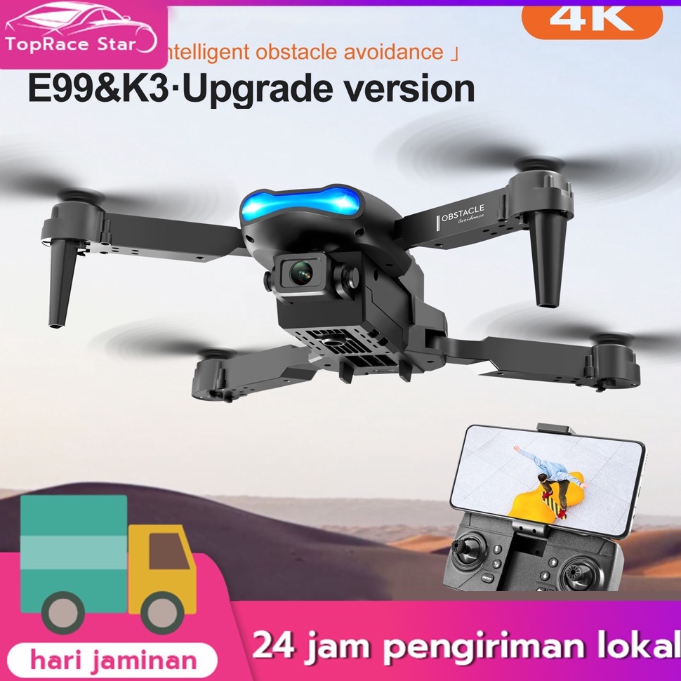 MURAH BANGET RC Drone E88 ProE99 Pro 4kK Dual Kamera Avoid Obstacles WIFI FPV Fotografi Udara Heliko