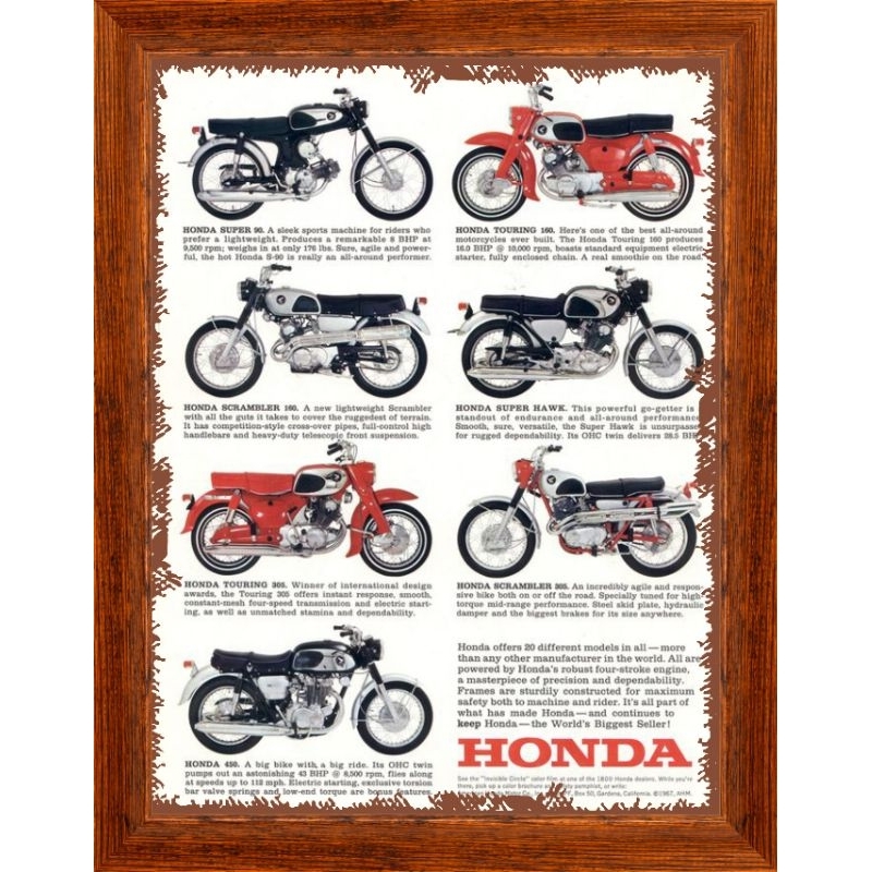 POSTER MOTOR HONDA JADUL | POSTER VINTAGE