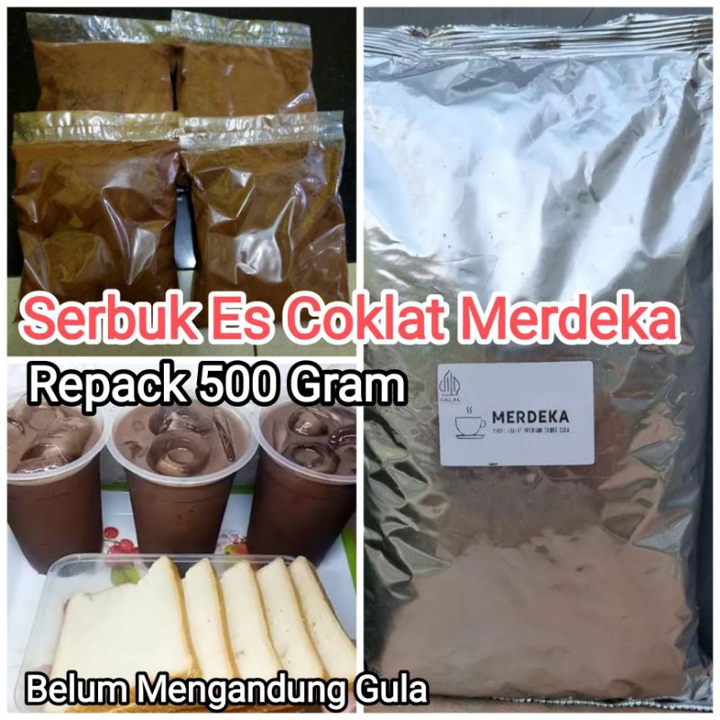 

Serbuk Es Coklat Merdeka 500 gram choco belum mengandung gula