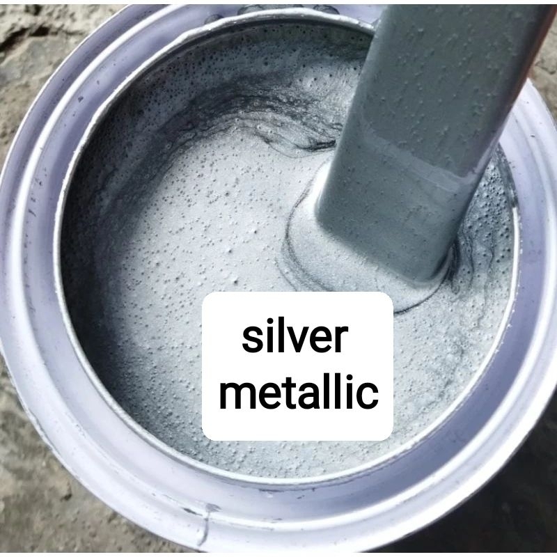 cat otomotif kemasan higienis warna silver glossy...BARU/SEGEL