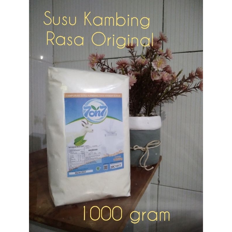 

Susu Kambing Etawa Rasa Original 1000 gram Merek 7on7 | Susu Kambing Terdaftar BPOM