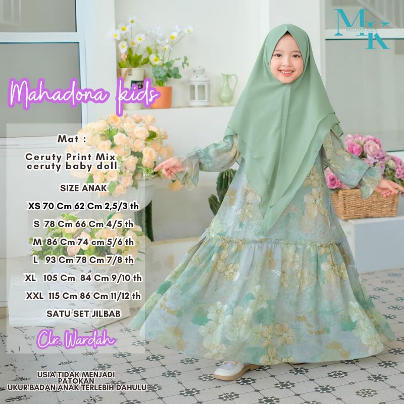 MAHADONA KIDS SET SYARI GAMIS ANAK BY MAUMA KIDS