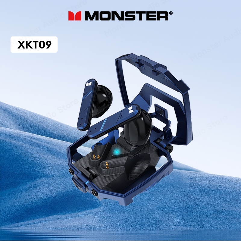 Monster XKT09 Earphone Bluetooth 5.2 TWS Headphone Sport Earbuds Noise Reduction Gmaing Dual Mode He