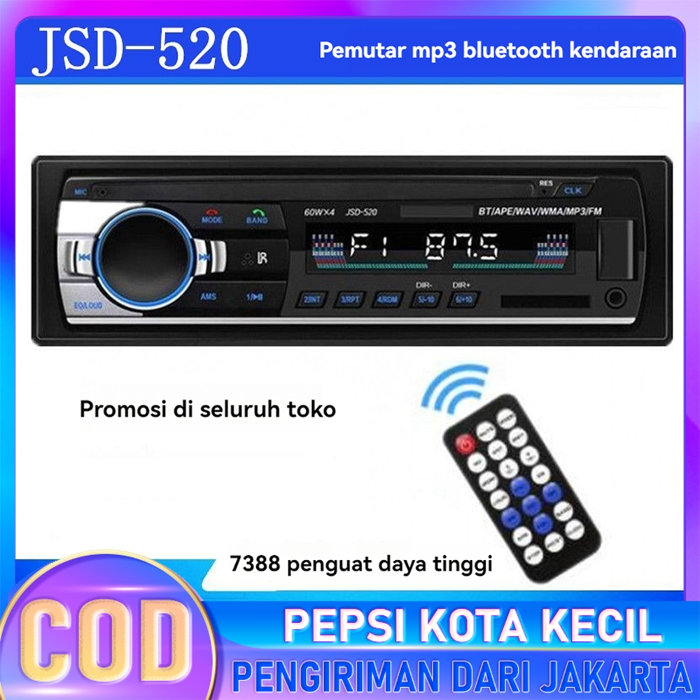 Tape Audio Mobil Multifungsi Bluetooth USB FM RADIO Fm single din jds 520 tipe mobil murah bluetooth