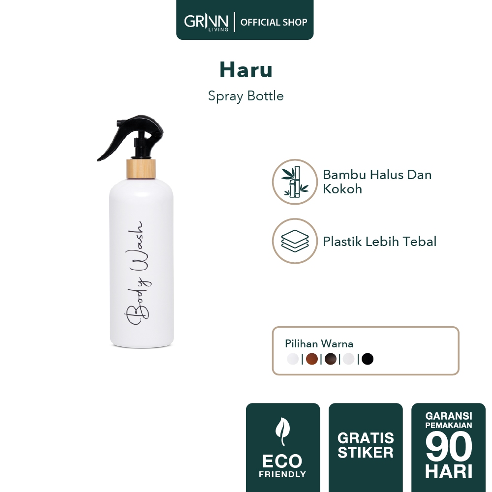 GRINN LIVING Haru Botol Spray Gantung Hand Sanitizer / Disinfektan Refill 500ml Lucu Aesthetic