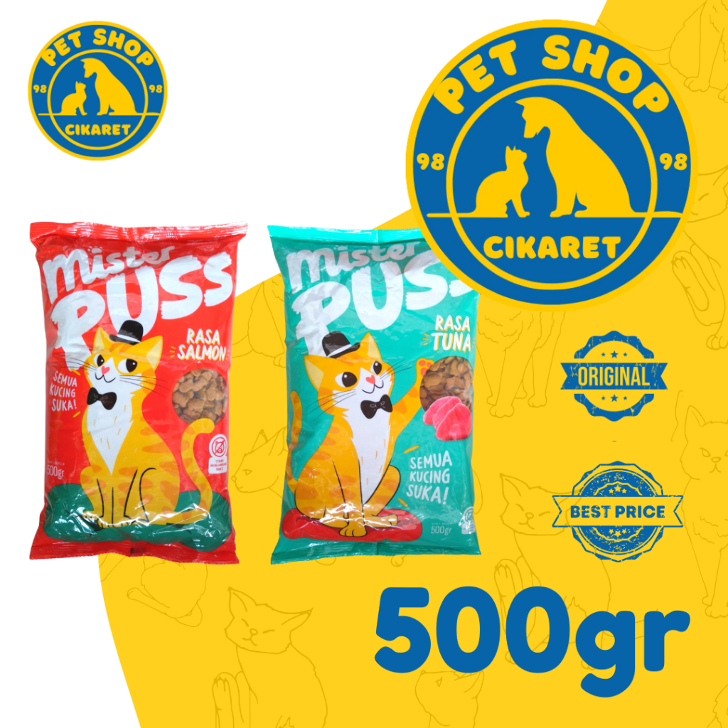makanan kucing MISTER PUSS 500gr fresh pack salmon tuna