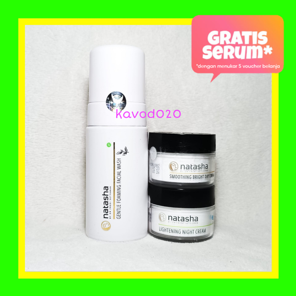 Natasha Skin Care Paket Perawatan Wajah Basic by dr Fredi Setyawan Original (Gentle,SmoothBright,LNC