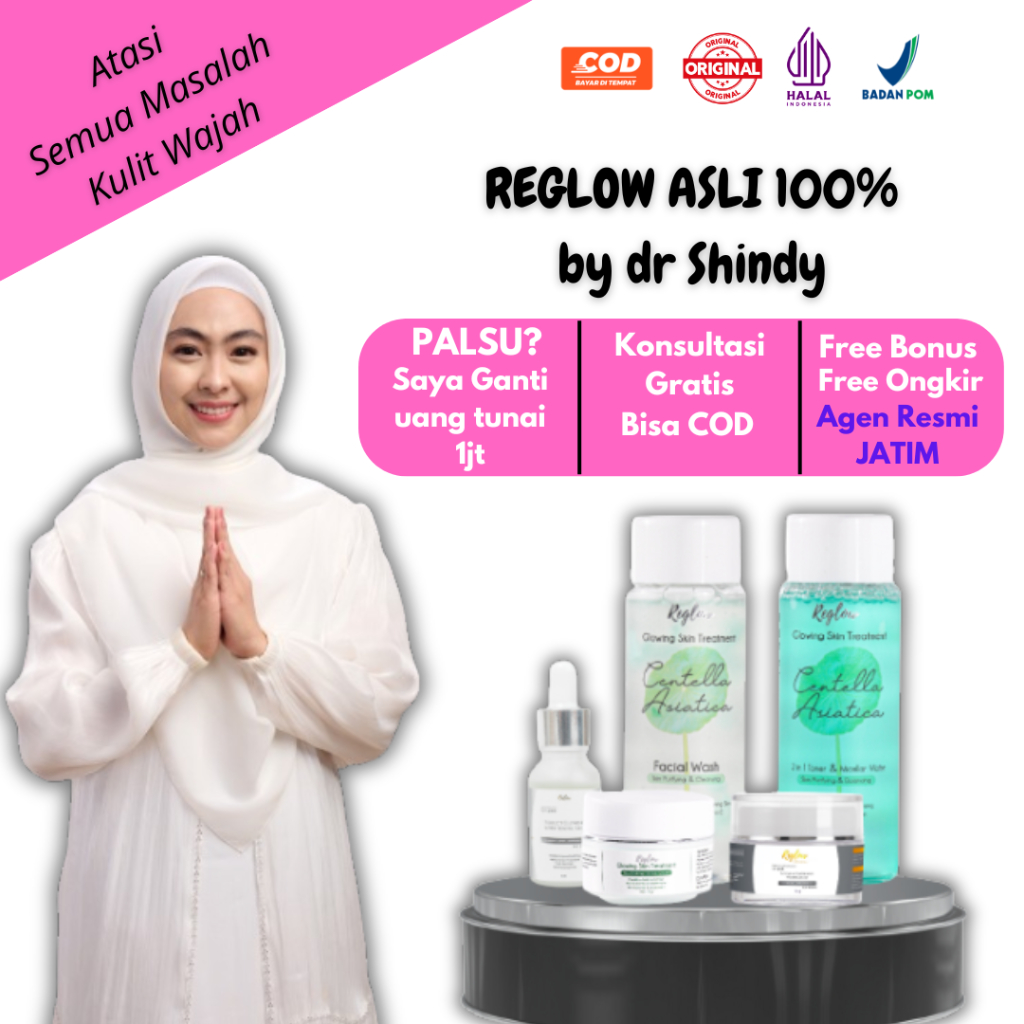 Reglow Skincare Original dr. Shindy Skincare Dokter Shindy ORI 100% Atasi Flek Hitam dan Acne