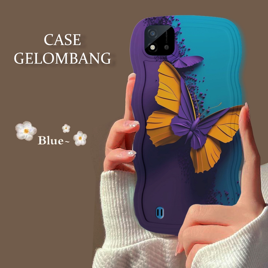 Soft Case GELOMBANG Hp Realme C11 2021 - Realme C11 2021 - Case Pro Camera - Fashion Case Motif Butt