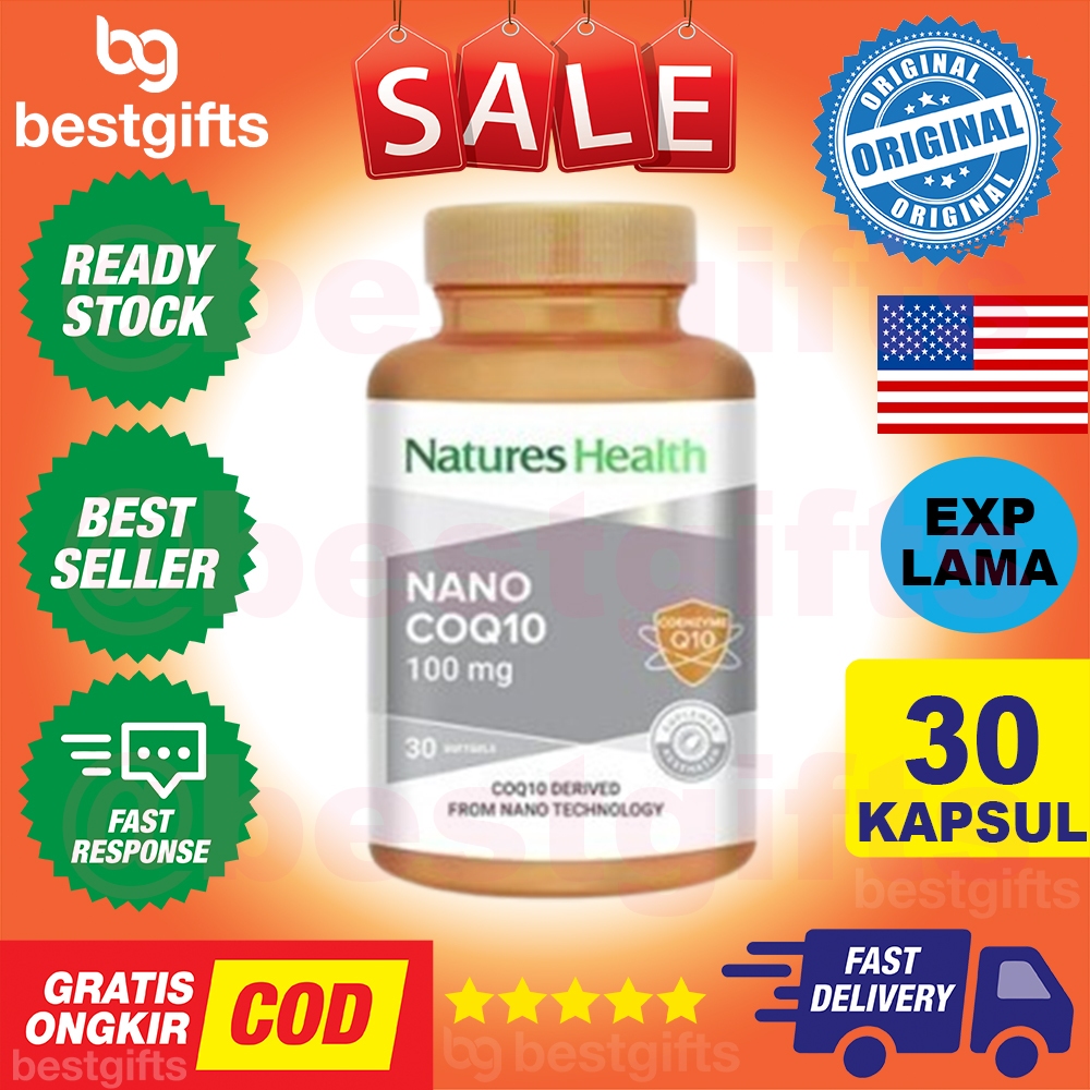NATURE'S NATURES NATURE HEALTH NANO COQ10 100MG IMUNITAS HIPERTENSI JANTUNG TEKANAN DARAH 30 KAPSUL