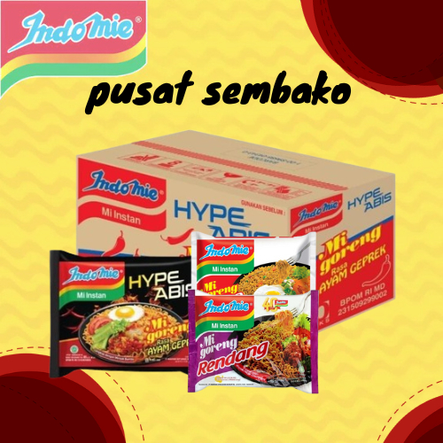 

INDOMIE 1 DUS PAKET GORENG MIX (indomie rendang,indomie goreng,hyper abis ayam geprek)