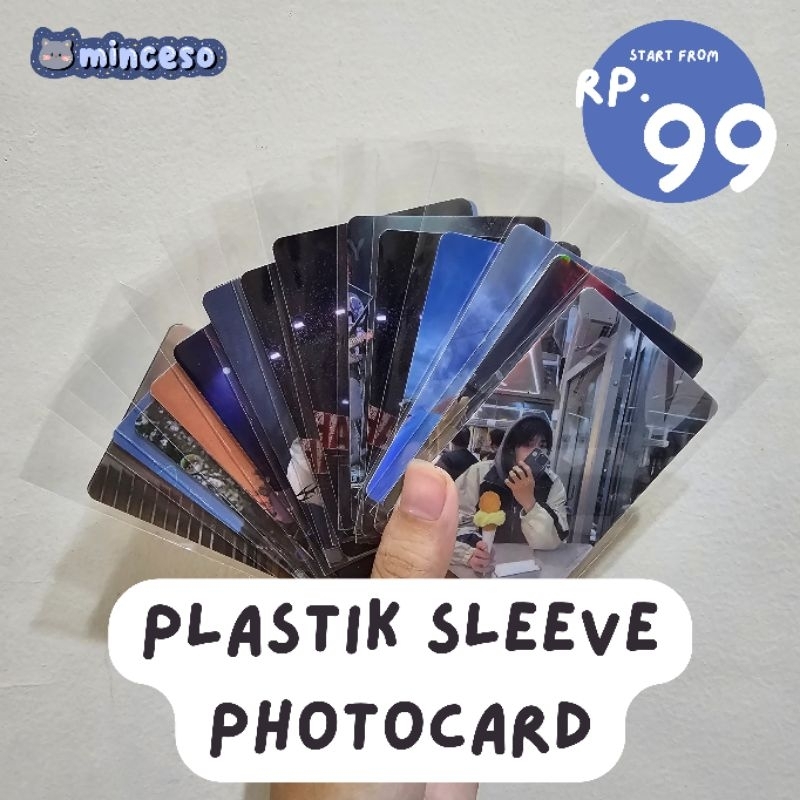 INNER SLEEVE PLASTIK PC PHOTOCARD KPOP ANIME FREEBIES BENING TRANSPARAN