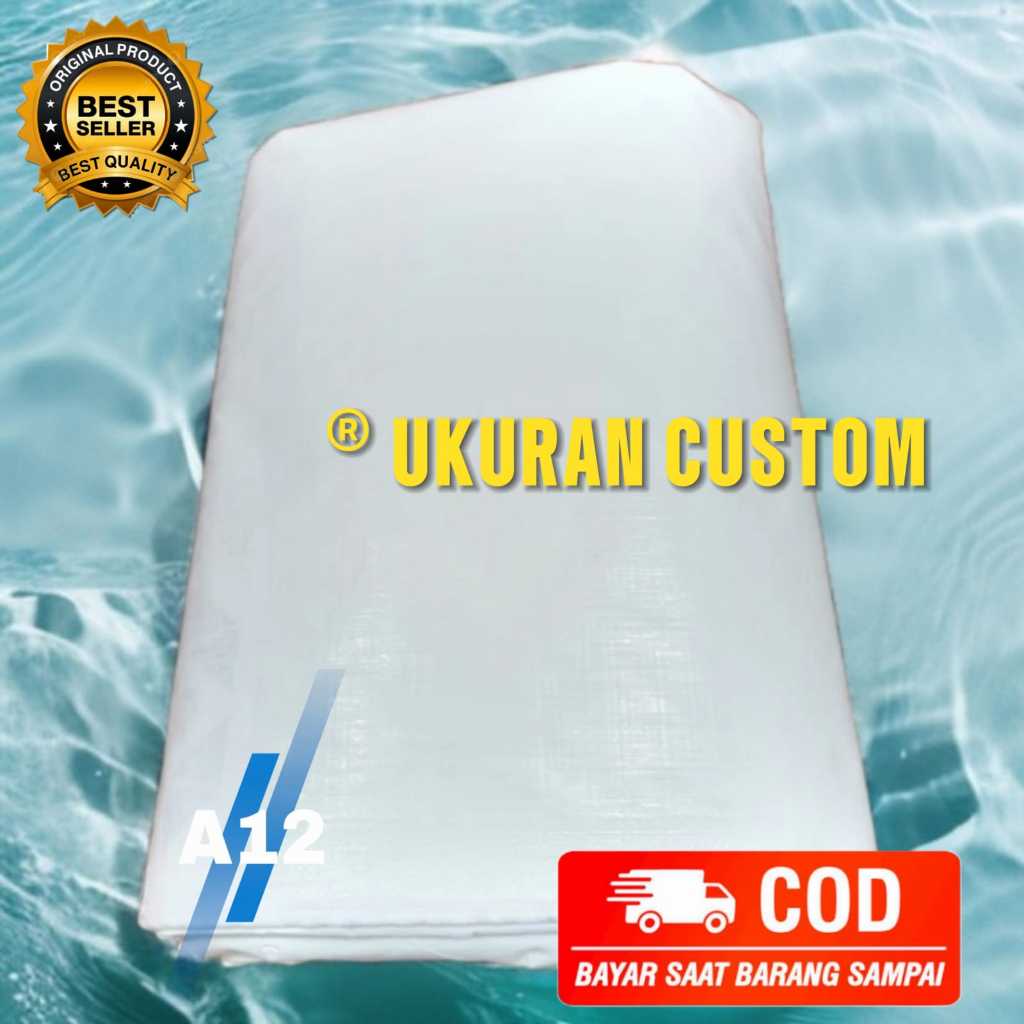 Terpal Putih Korea A12 Ukuran Custom Kuat Tebal 2x3 3x4 4x5 4x6