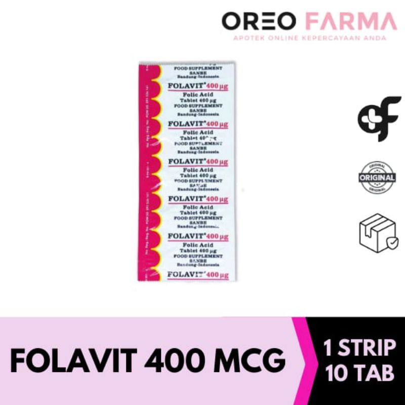 Folavit 400 mcg | Asam Folat
