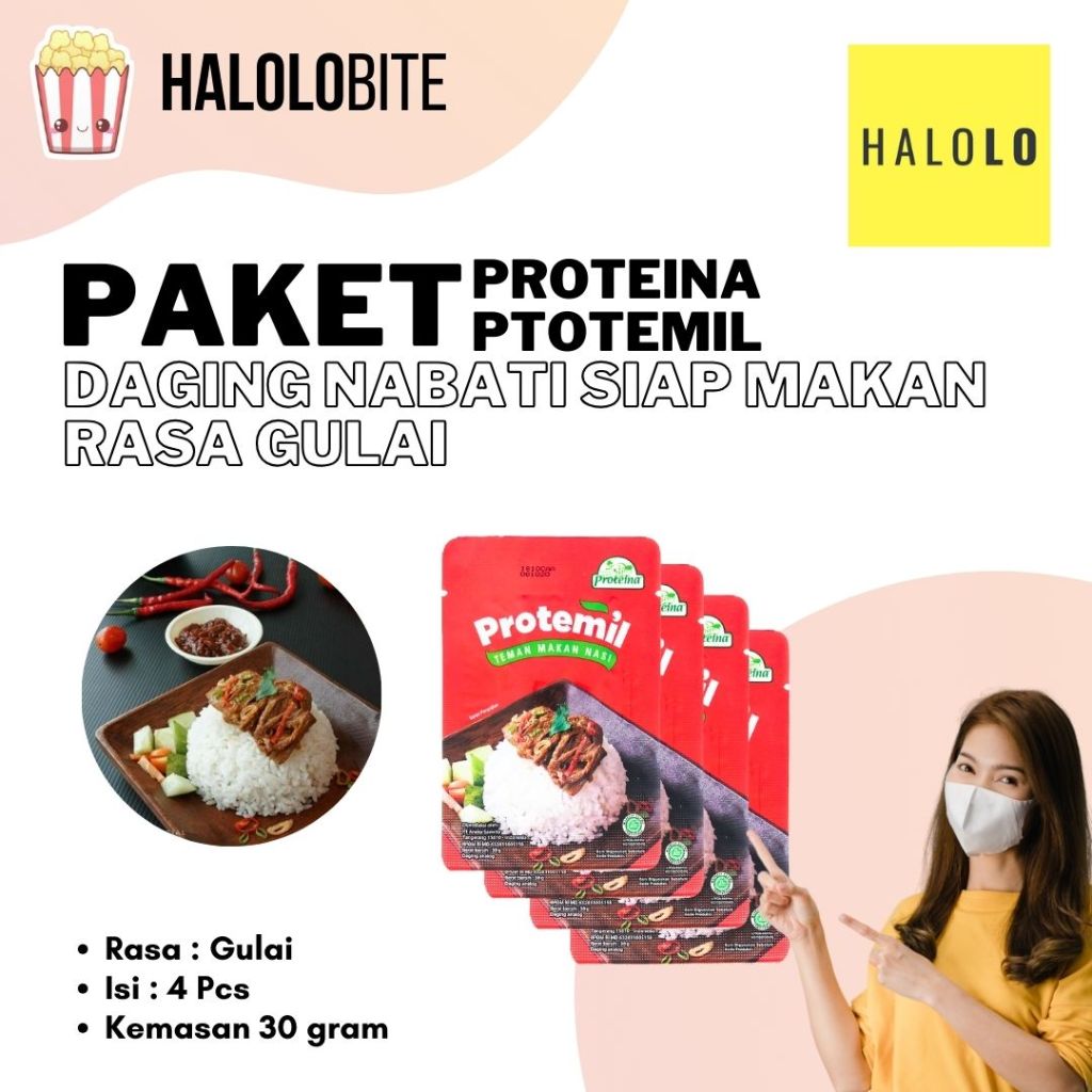 

Paket Protemil Gulai Isi 4 Pcs Proteina Daging nabati Instant 30 Gram