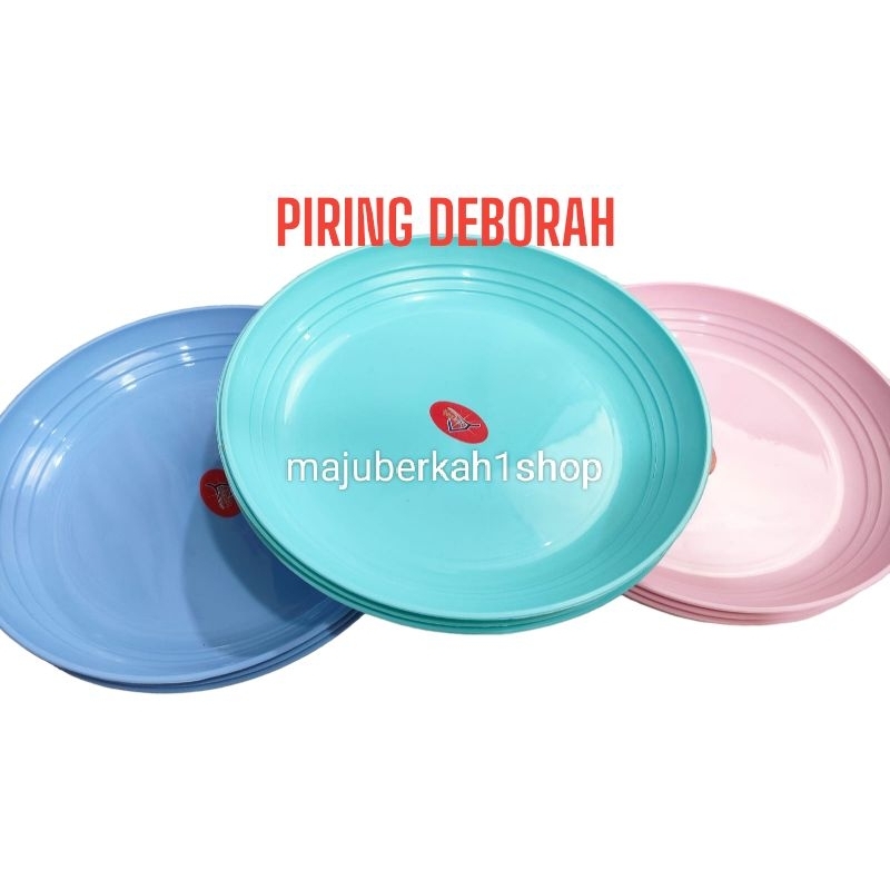 PIRING MAKAN DEBORAH/PIRING PLASTIK BESAR/PIRING PLASTIK BULAT 9 INC