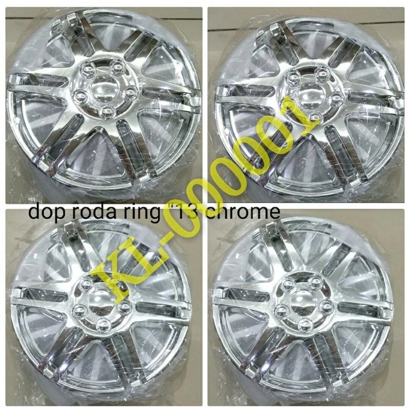 Dop roda mobil ring 13" crom cover  velg universal 13 inc