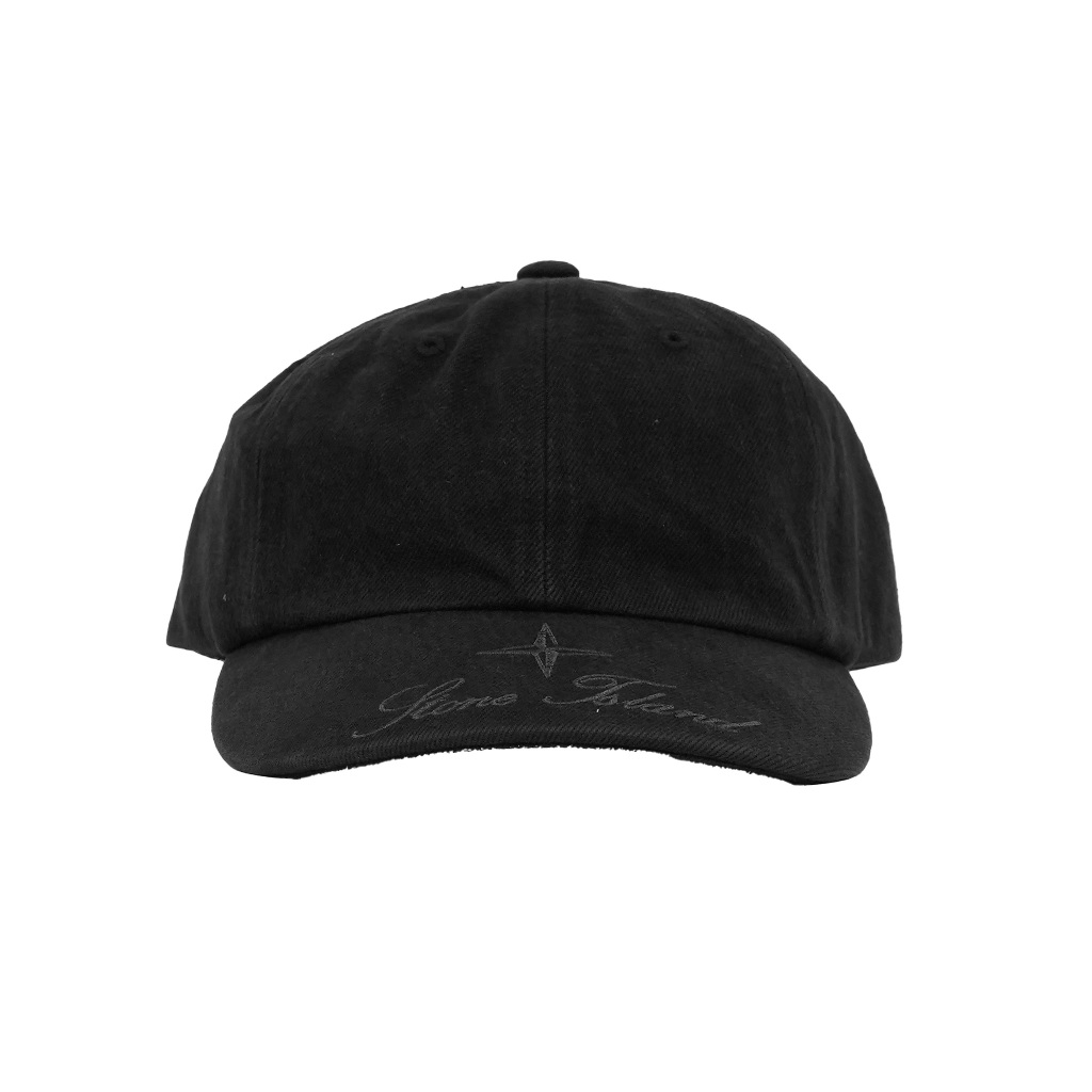 Supreme Stone Island Denim 6-Panel Black Cap