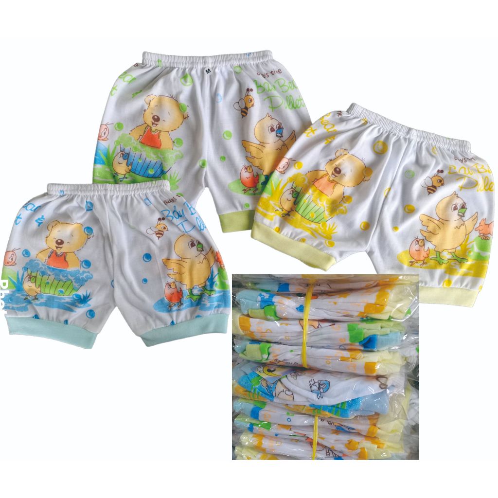 Grosir 1 lusin Celana Pendek Bayi 6-12 bulan (M), beli 3 lusin lebih murah.
