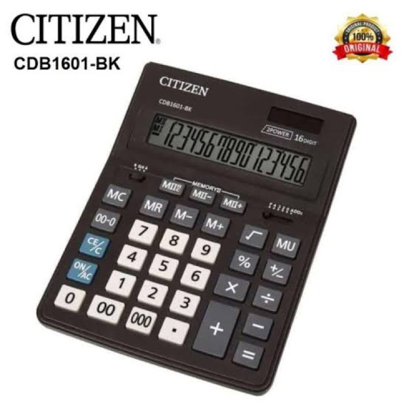 

Kalkulator 16 digits CITIZEN ORI CDB1601-BK (1 pcs)