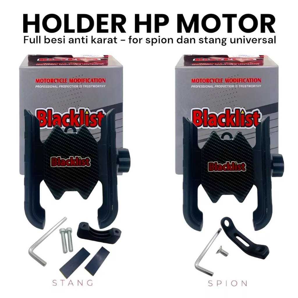 HOLDER HP MOTOR FULL BESI PNP BREKET STANG DAN SPION PNP KLX CRF NINJA NMAX PCX UNIVERSAL WJY555