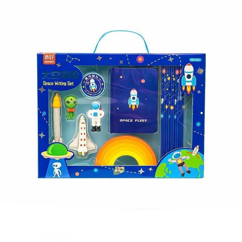 

8101 Alat tulis 1 set karakter roket astronot 8in1 - Stationery set kids premium