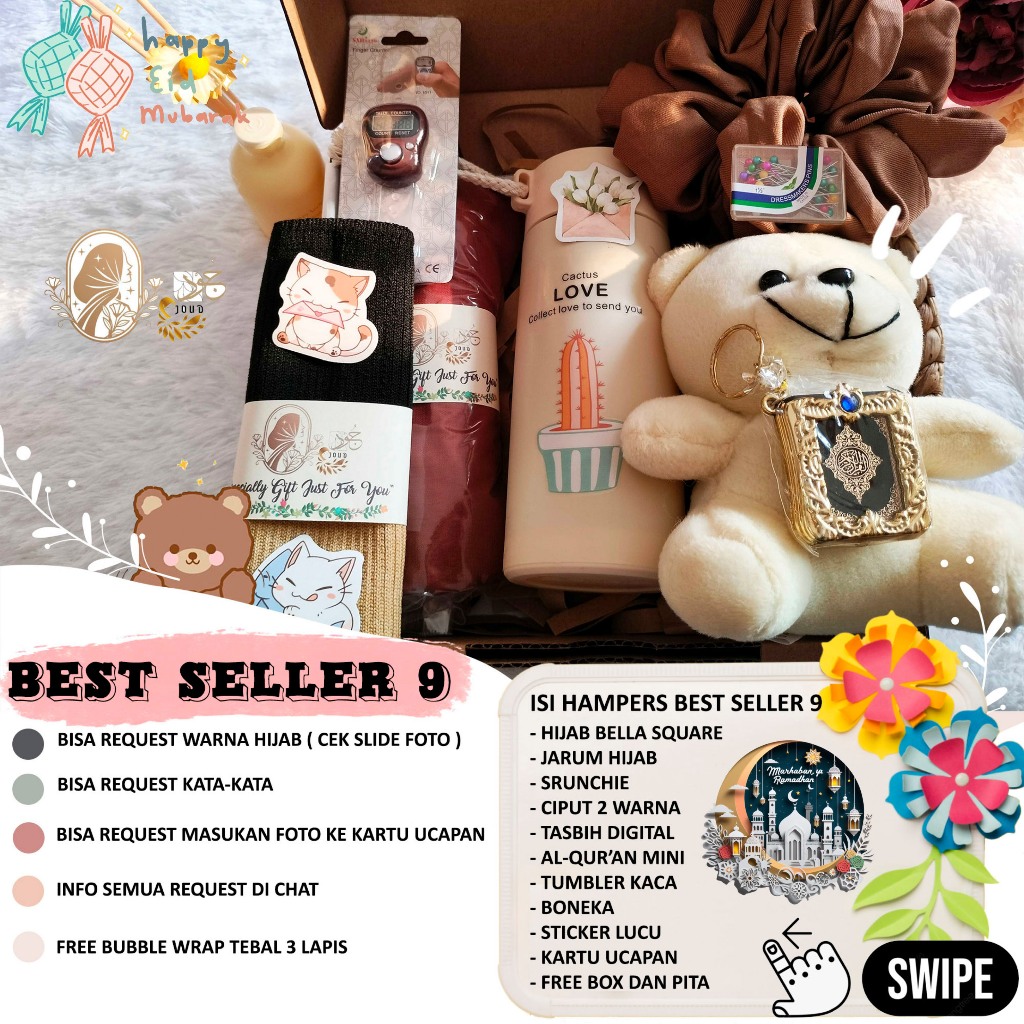 Hampers Lebaran Aesthetic | Kado Ulang Tahun Cewek | Gift Box Wisuda Pernikahan Valentine Wanita