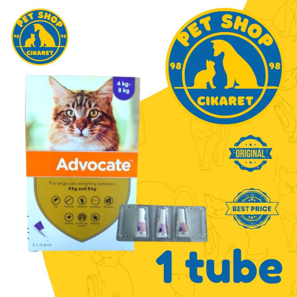obat kutu kucing advocate 0.8ml advocate large 4 - 8kg