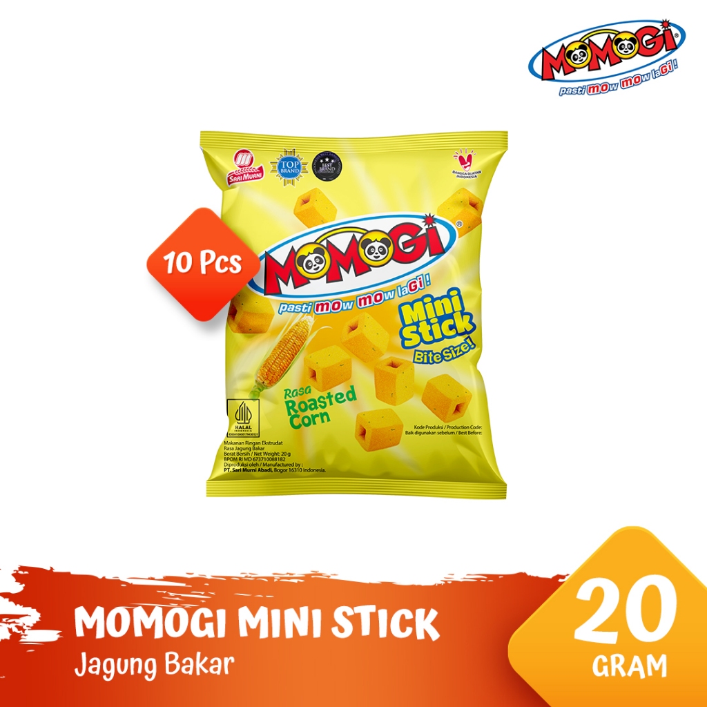 Momogi Mini Stick Snack - Jagung Bakar - 20gr / 50gr / 70gr