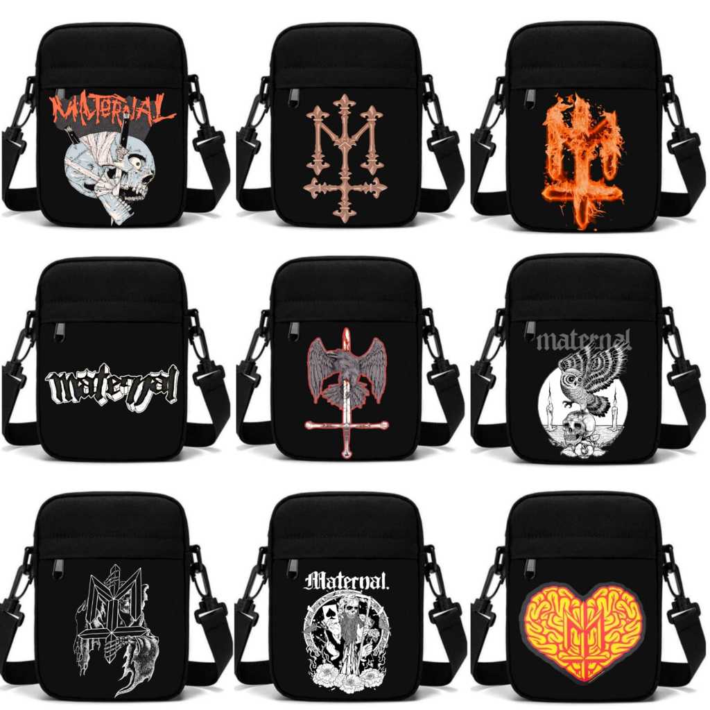 Tas Selempang Hitam Distro Maternal Disaster Collection Bahan 100% Kanvas Cordura / Tas Selempang Mi