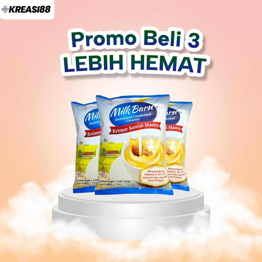 

Promo Beli 3 Susu Krimer Kental Manis Milk Barn 1 Kg