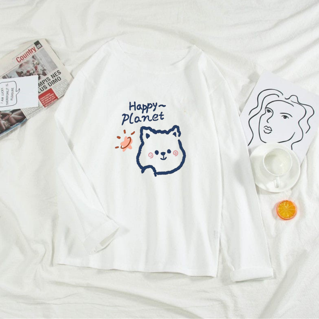 Kaos Oversize Wanita Lengan Panjang/ Kaos Distro WANITA// Kaos Streetwear Oversize / Baju Kaos Distr