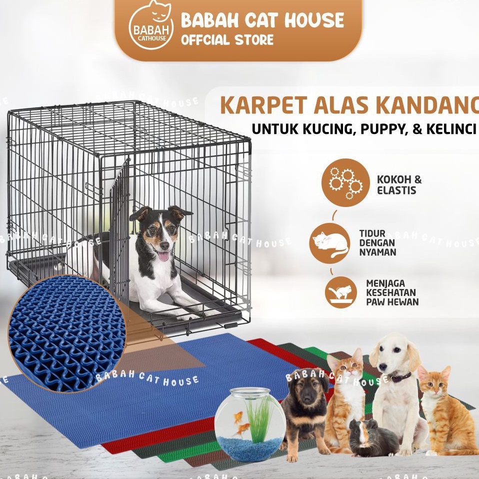 UYD834  SALE  KARPET ALAS KANDANG Kucing Kasur Anjing Tatakan Kelinci Underpad Hewan Empuk Karet Pas