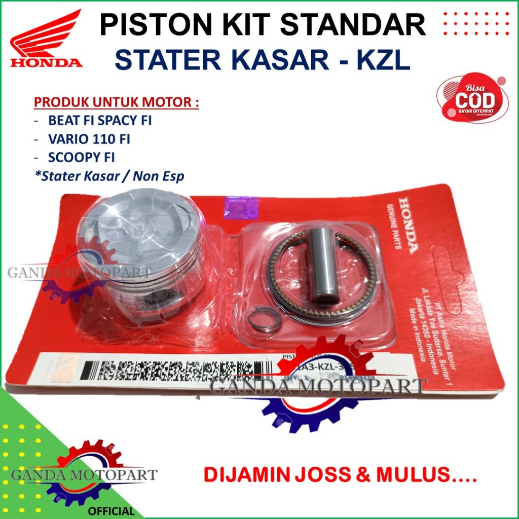 PISTON KIT STANDAR BEAT FI SCOOPY FI VARIO 110 FI STATER KASAR KZL