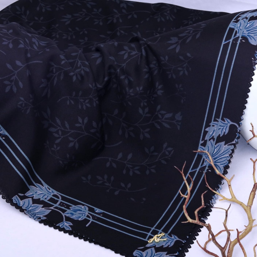 ORIGINAL Hijab Syari Motif By Azara  Jilbab Motif Ukuran Syari Bahan Voal  Kerudung Segi Empat Syari