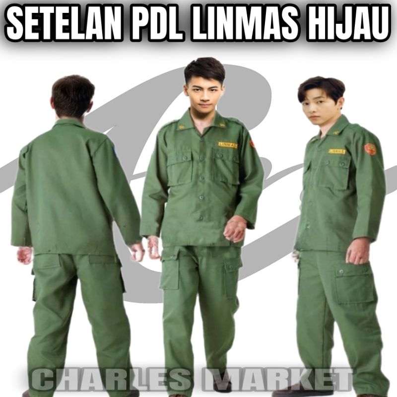 SETELAN SERAGAM LINMAS HIJAU - SETELAN LINMAS SERAGAM HIJAU - SETELAN HIJAU SERAGAM LINMAS