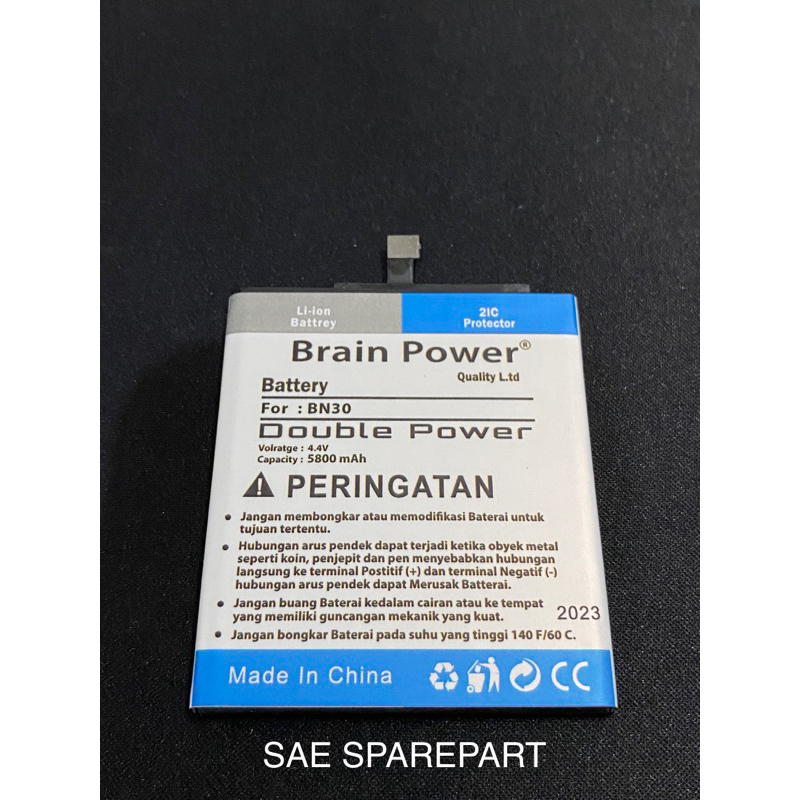 BATERAI BATRE BRAIN POWER BN30 XIAOMI REDMI 4A BN30 DOUBLE POWER