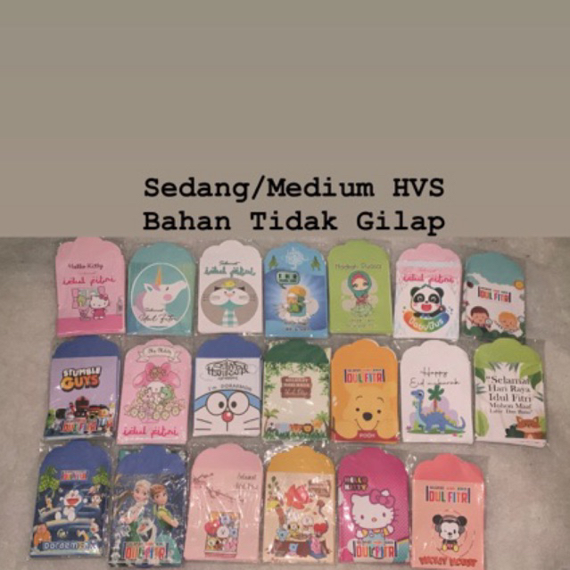 

AMPLOP LEBARAN UKURAN SEDANG/MEDIUM HVS TIDAK GILAP 1pak ISI 10pcs BEBAS PILIH GAMBAR VIA CHAT