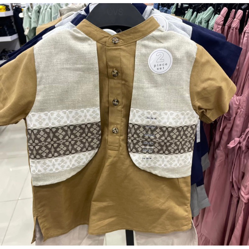 Preloved setelan anak laki laki pipiniko model baju muslim Raya series #kokobayi #muslimseries #raya