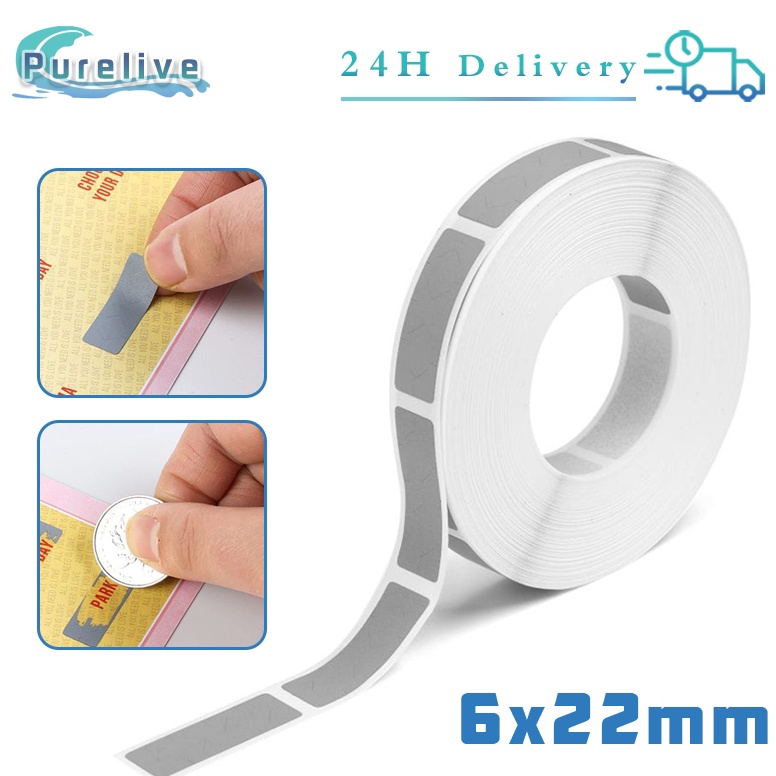 

NIT486 D2289 1pcs Scratch Off Pin Label Sticker Label Gosok Scratch Stiker Uk 6 X 22mm