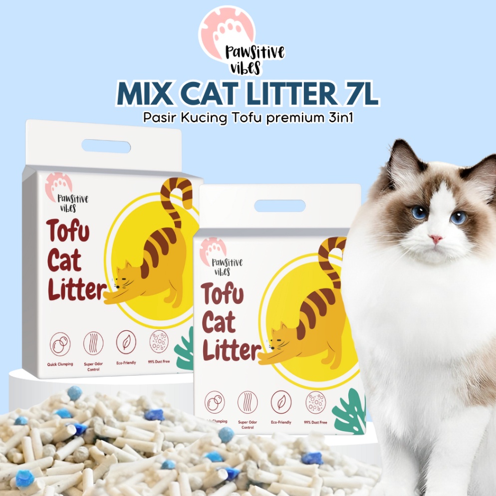IEH623 GROSIR  Natural Premium Tofu Cat Litter  Pasir Kucing Tofu Premium  Pasir Gumpal Soya  Tofu C